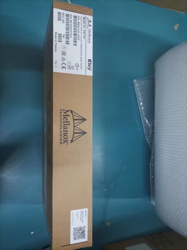 2 कोर शॉर्ट डेप्थ मेलानॉक्स SN2000 स्विच MSN2100-CB2F 100GbE 1U 16 QSFP28 पोर्ट्स 2 AC PSUs X86