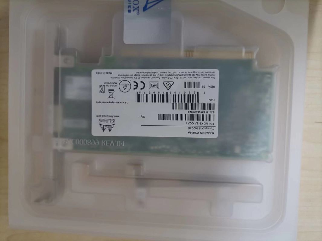 100GbE InfiniBand मेलानॉक्स नेटवर्क कार्ड एडेप्टर MCX515A-CCAT EN 10 25 40 50 Oe स्पीड