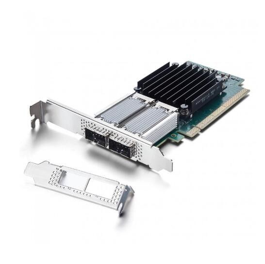 PCIe3.0 X16 ConnectX-4 EN ईथरनेट मेलानॉक्स निक कार्ड MCX416A-CCAT 100GbE QSFP28