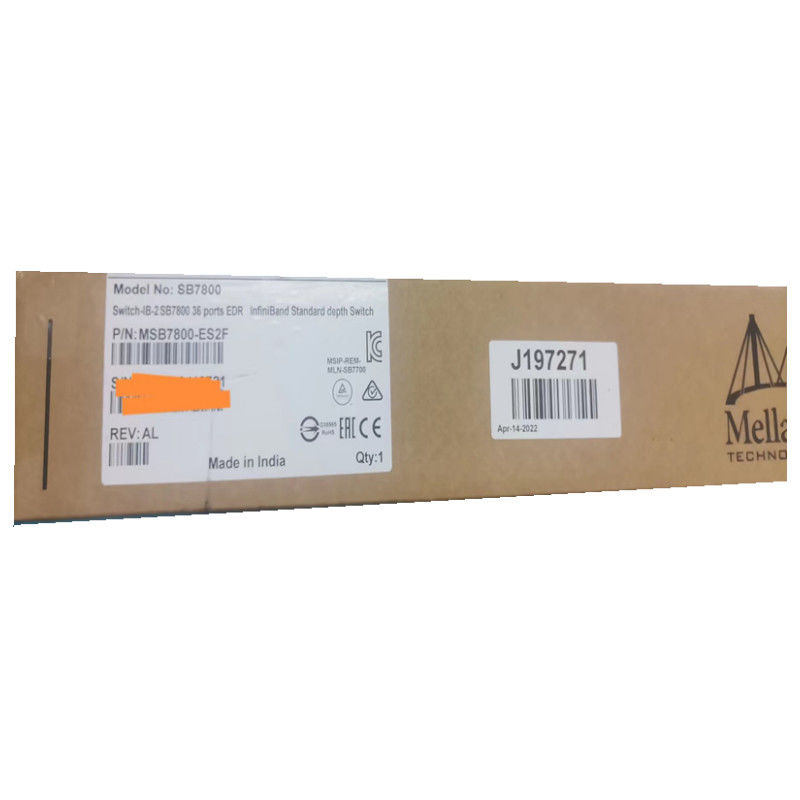 MSB7800-ES2F मेलानॉक्स नेटवर्क स्विच-IB 2 आधारित EDR InfiniBand 1U 36 QSFP28 पोर्ट