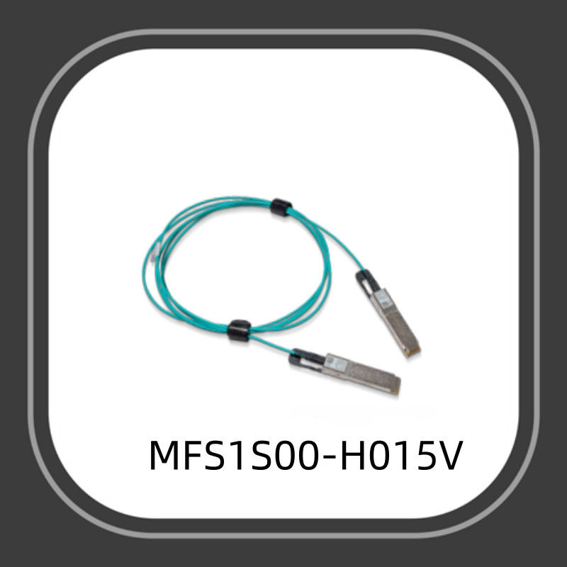 मेलानॉक्स AOC DAC केबल 200G 15m QSFP56 Aoc फाइबर केबल MFS1S00-H015V सक्रिय ऑप्टिकल केबल