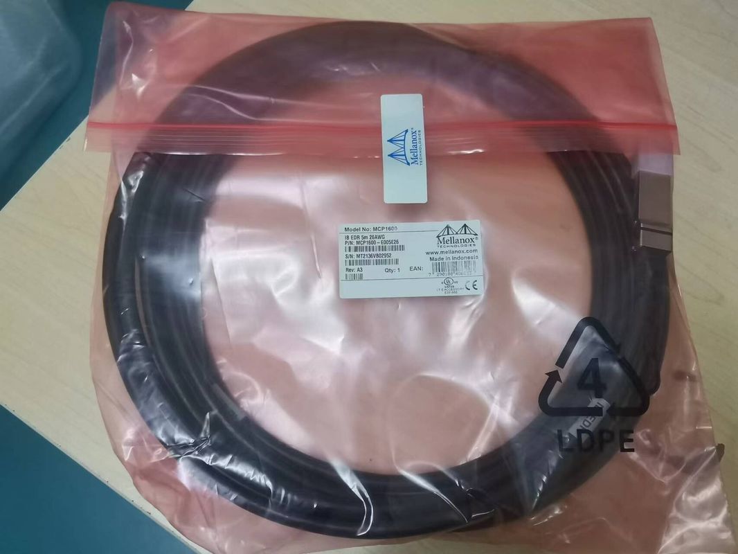 MCP1600-E003E26 डायरेक्ट अटैच कॉपर केबल InfiniBand EDR 100Gb/S QSFP28 3m ब्लैक 26AWG तक