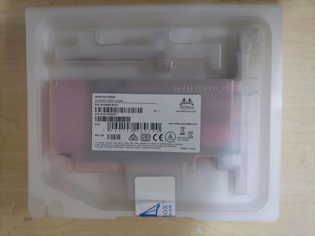 ConnectX-5 Ex VPI एडाप्टर मेलानॉक्स नेटवर्क कार्ड EDR InfiniBand और 100GbE डुअल पोर्ट QSFP28 MCX556A-EDAT