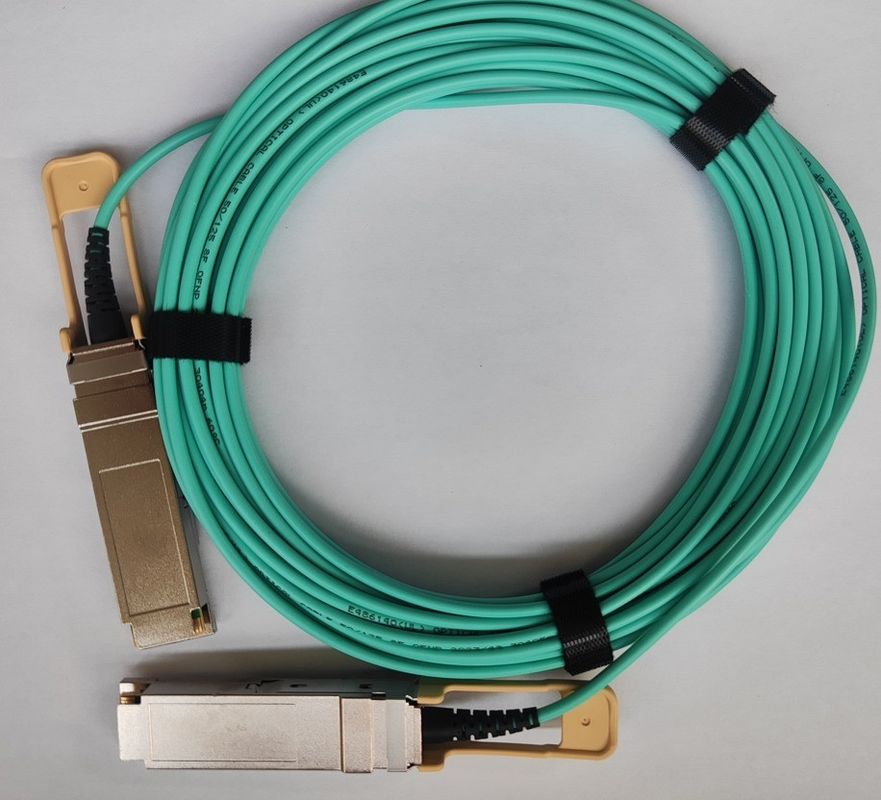 200G QSFP56 एक्टिव ऑप्टिकल केबल 26.56GBaud स्पीड डेटा ट्रांसमिशन OM3/OM4 कनेक्टर प्रकार QSFP56 कनेक्टर के साथ संगत