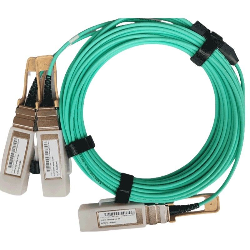 ऑप्टिकल ट्रांससीवर हॉट-प्लग करने योग्य और 200G QSFP56 से 2x 100G QSFP56 एक्टिव ऑप्टिकल केबल के साथ ब्रेकआउट PAM4 मॉड्यूलेशन