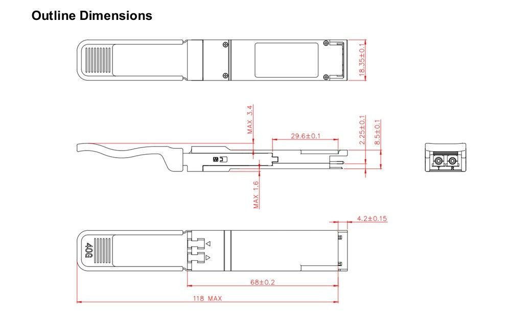 ट्रांसमिशन दूरी 10 किमी 40Gb/s QSFP LR4 ऑप्टिकल ट्रांससीवर 1277.5nm 10 किमी डुप्लेक्स एलसी स्पीड फाइबर ऑप्टिक उपकरण के लिए
