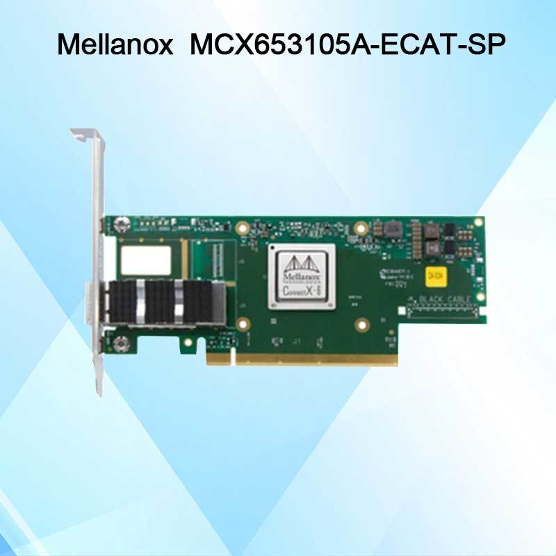 Nvidia MCX653105A-Ecat-Sp Connectx6 सिंगल-पोर्ट Osfp56 EDR 100GB/S वीपीआई इन्फिनिबैंड नेटवर्क कार्ड