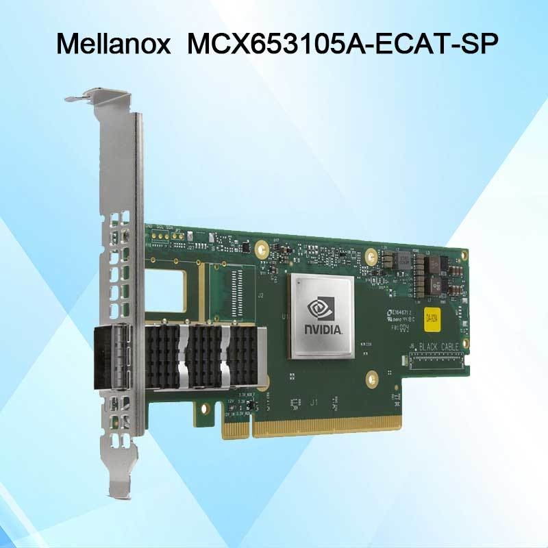 Nvidia MCX653105A-Ecat-Sp Connectx6 सिंगल-पोर्ट Osfp56 EDR 100GB/S वीपीआई इन्फिनिबैंड नेटवर्क कार्ड