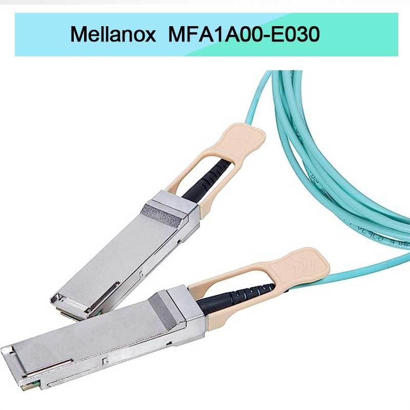 VCSEL आधारित QSFP Mellanox AOC केबल MFA1A00-E030 IB EDR 100Gb/S तक