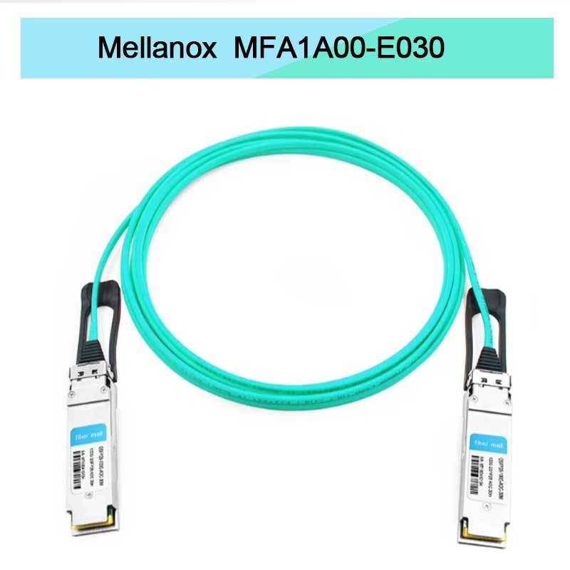 VCSEL आधारित QSFP Mellanox AOC केबल MFA1A00-E030 IB EDR 100Gb/S तक