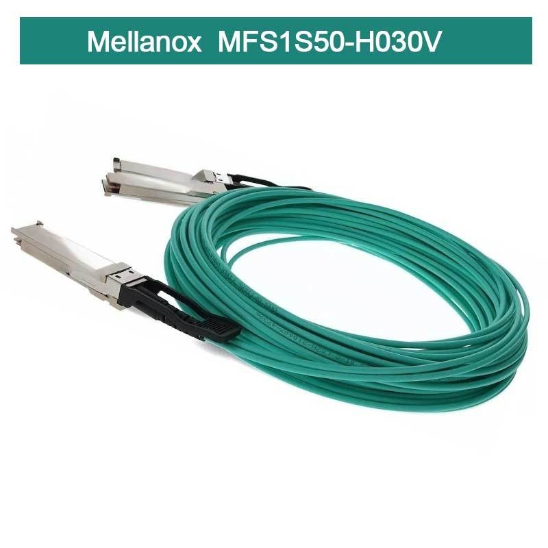 Infiniband Mellanox AOC MFS1S50-H030V VPI HDR & ETH 2x100Gb/S 30M QSFP56 नया और मूल