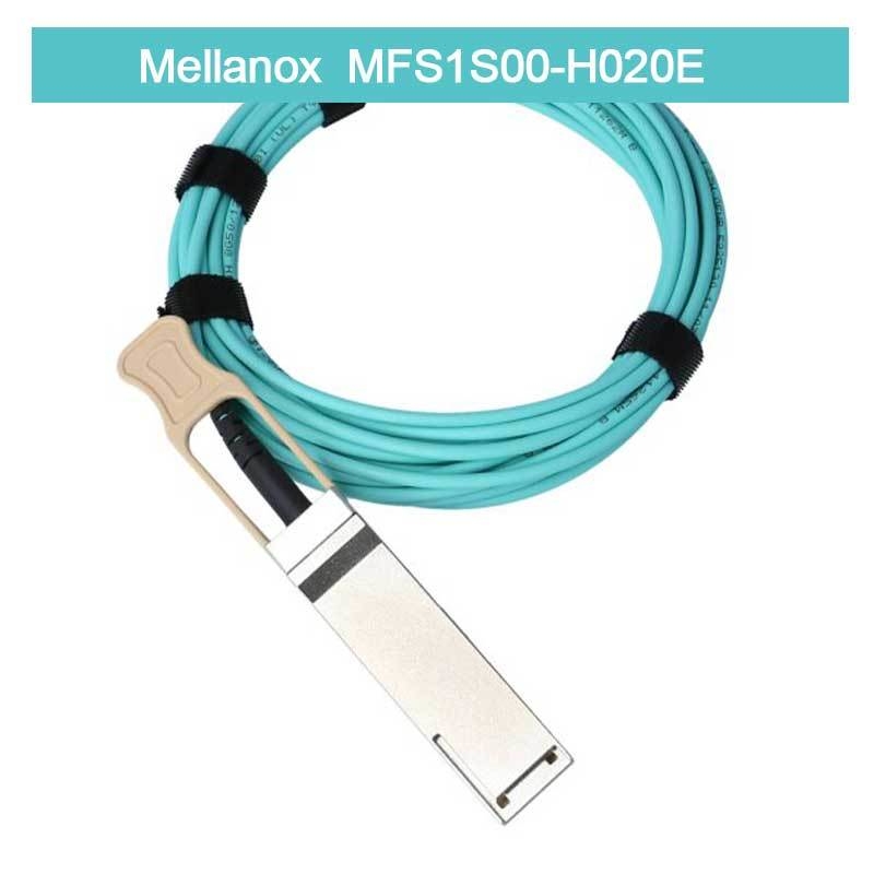 कम विलंबता Mellanox AOC केबल MFS1S00-H020E स्प्लिटर केबल ईथरनेट 200GbE से 2x100GbE 20m
