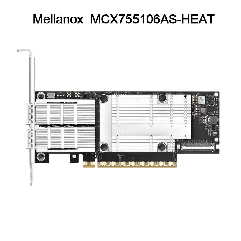 MCX755106as-हीट (900-9X7AH-0078-DTZ) Nvidia Connectx-7 200g ईथरनेट एडाप्टर दोहरे पोर्ट के साथ