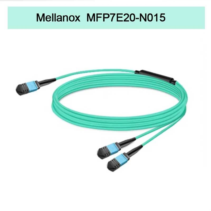 Nvidia Mellanox 100% मूल उत्पाद Mfp7e20-N015 निष्क्रिय फाइबर केबल, Mmf, MPO12 APC से 2xmpo12 APC, 15m