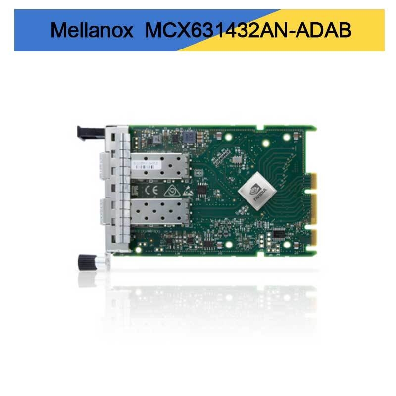 Nvidia MCX631432an-Adab Connectx-6 Lx En एडाप्टर कार्ड, 25gbe Ocp3.0, होस्ट प्रबंधन के साथ, डुअल-पोर्ट SFP28, Pcie 4.0 X8, कोई क्रिप्टो नहीं, थंबस्क्रू (पुल टैब) ब्रैकेट
