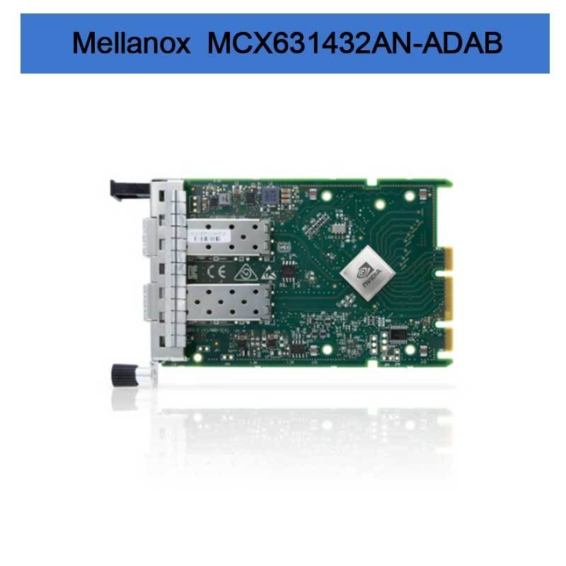 Nvidia MCX631432an-Adab Connectx-6 Lx En एडाप्टर कार्ड, 25gbe Ocp3.0, होस्ट प्रबंधन के साथ, डुअल-पोर्ट SFP28, Pcie 4.0 X8, कोई क्रिप्टो नहीं, थंबस्क्रू (पुल टैब) ब्रैकेट