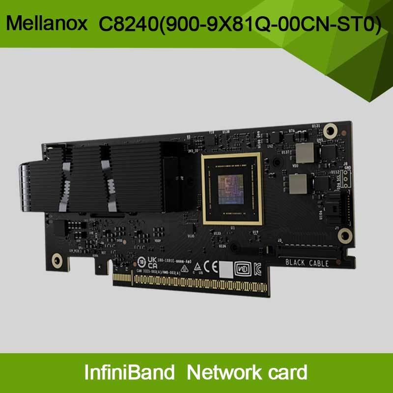 Nvidia Connectx-8 सुपरनिक डुअल-पोर्ट Qsfp112इन्फिनिबैंड: Ndr Ib (डिफ़ॉल्ट) ईथरनेटः 400gbe C8240 900-9X81q-00cn-St0