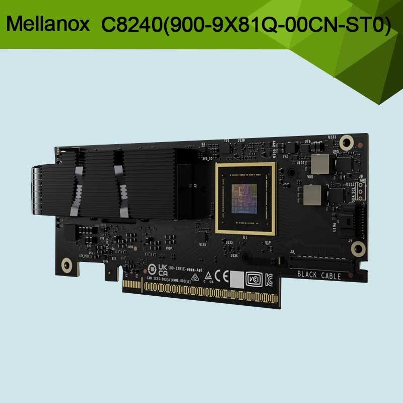 Nvidia Connectx-8 सुपरनिक डुअल-पोर्ट Qsfp112इन्फिनिबैंड: Ndr Ib (डिफ़ॉल्ट) ईथरनेटः 400gbe C8240 900-9X81q-00cn-St0