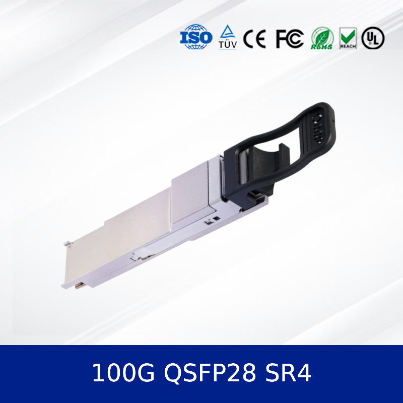 QSFP-100G-SR4 100GBASE-SR4 QSFP28 ऑप्टिकल ट्रांससीवर मॉड्यूल 850nm 100m DOM MPO-12 MMF फाइबर ऑप्टिक ट्रांससीवर