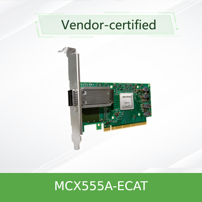 मेलानॉक्स नेटवर्क कार्ड VPI मेलानॉक्स 100gbe निक अडैप्टर कार्ड MCX555A-ECAT ConnectX-5 EDR 100GbE