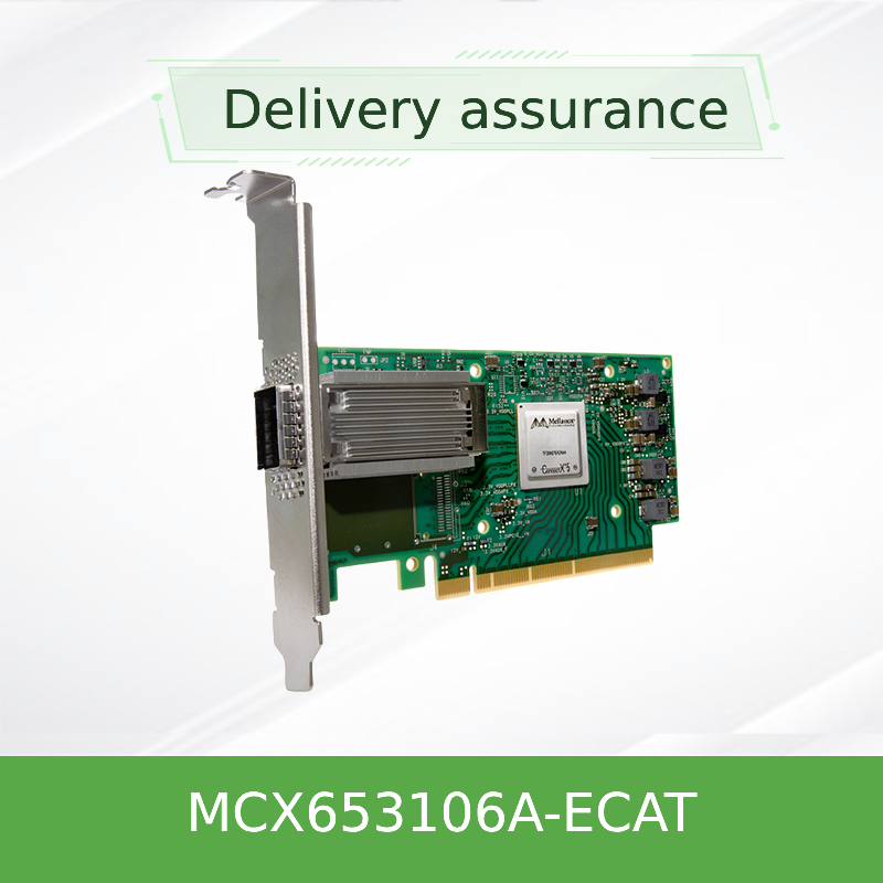 मूल MCX653106A-ECAT कनेक्ट X-6 100Gb/S डुअल पोर्ट QSFP56 ईथरनेट एडाप्टर