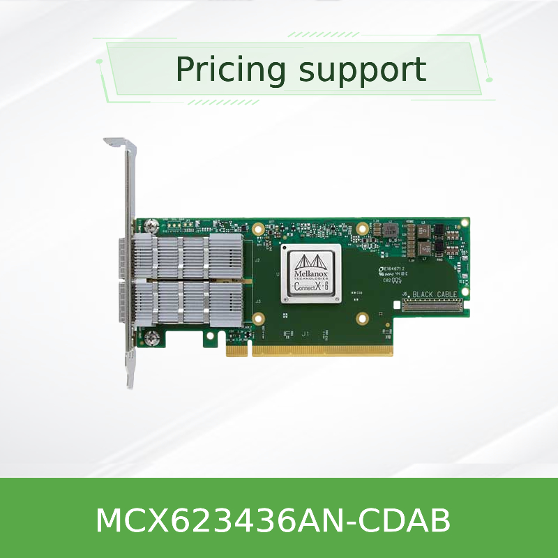 एनवीडिया MCX623436AN-CDAB कनेक्टएक्स-6 डीएक्स एन एडाप्टर कार्ड, 100 जीबीई, ओसीपी3.0, होस्ट प्रबंधन के साथ, डुअल-पोर्ट QSFP56, पीसीआईई 4.0 x16, कोई क्रिप्टो नहीं, थंबस्क्रू (पुल टैब)