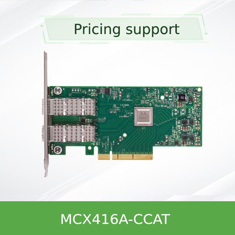 PCIe3.0 X16 ConnectX-4 EN ईथरनेट मेलानॉक्स निक कार्ड MCX416A-CCAT 100GbE QSFP28