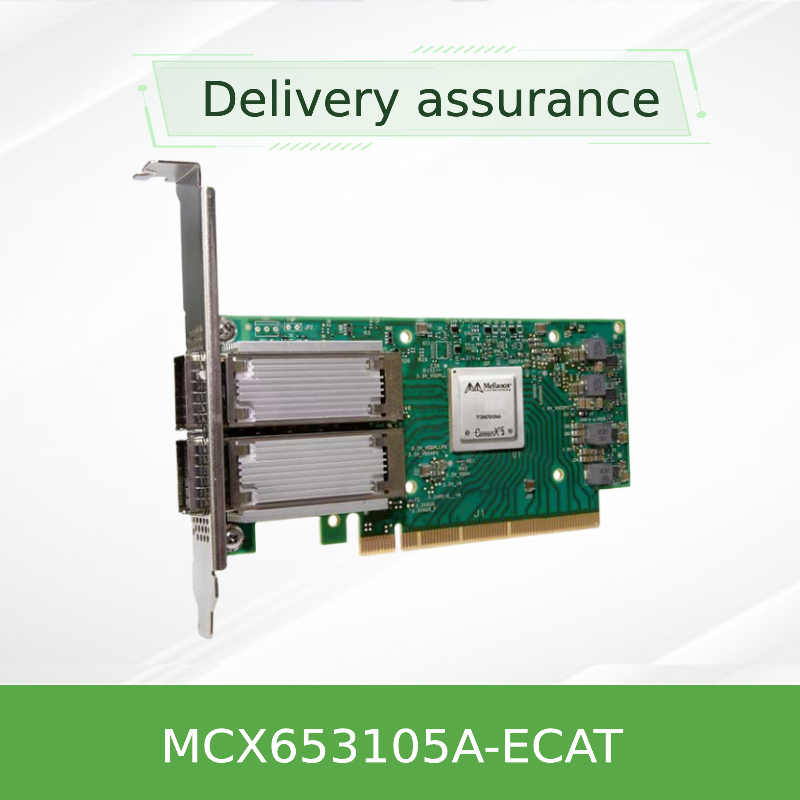 कनेक्टएक्स 6 डुअल पोर्ट एडाप्टर 100Gb/S MCX653105A-ECAT का समर्थन करने वाला Mellanox कार्ड
