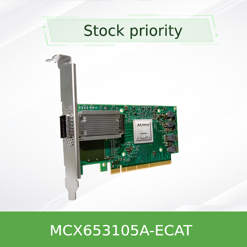 स्टॉक MCX653105A-ECAT Mellanox नेटवर्क कार्ड Nic Card ConnectX-6 100GbE एकल पोर्ट