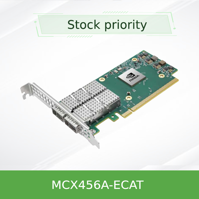नया मूल Nvidia MCX456A-Ecat Connectx-4 इन्फिनिबैंड/ईथरनेट एडाप्टर कार्ड