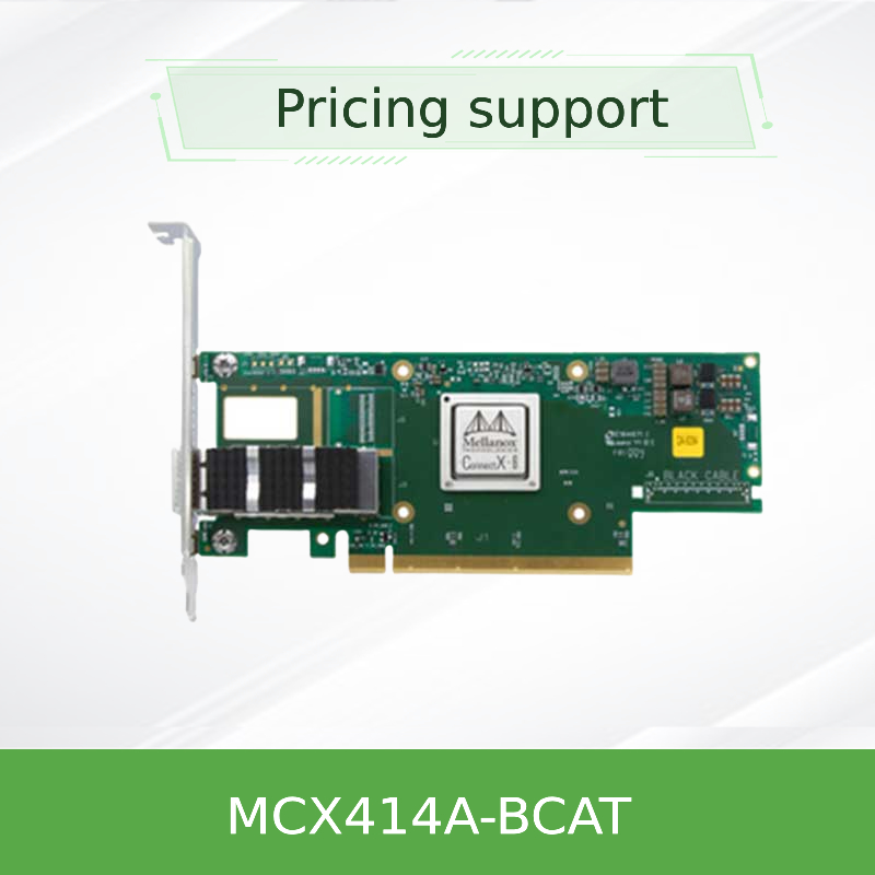 Nvidia 900-9X426-0054-Sq0 MCX414A-Bcat Connectx-4 En नेटवर्क इंटरफेस कार्ड, 40/56gbe ड्यूल-पोर्ट Qsfp28, Pcie3.0 X8, Tall Bracket