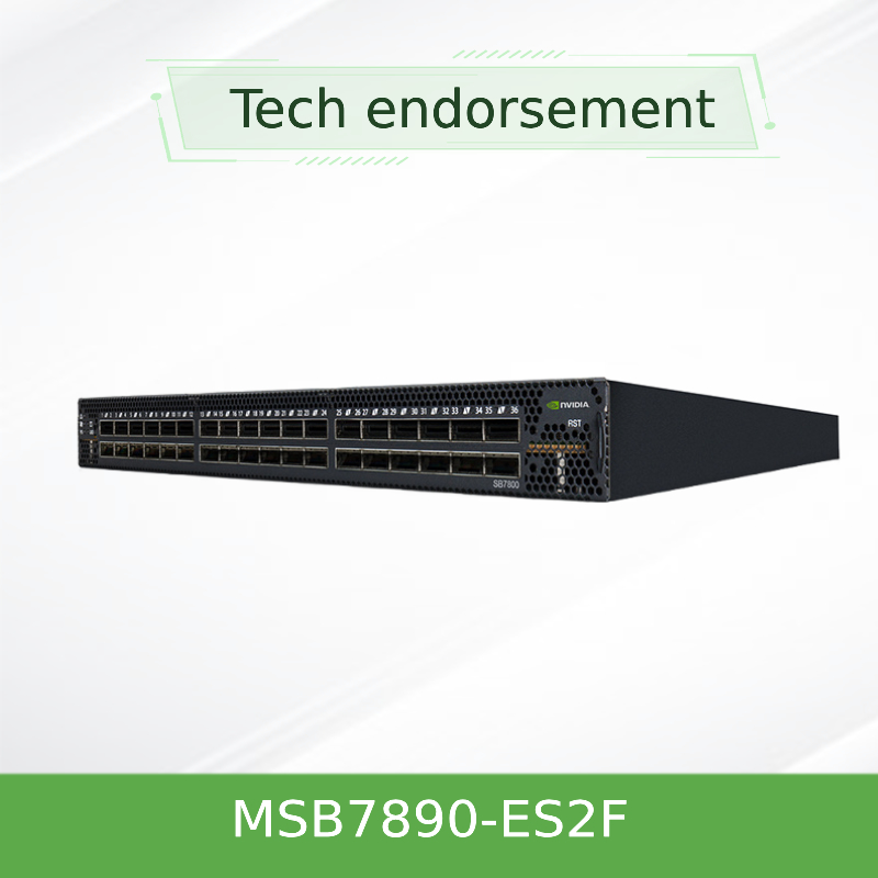 36p बाहरी रूप से प्रबंधित EDR 100Gb/S स्मार्ट मेलानॉक्स Infiniband स्विच MSB7890-ES2F नॉन-ब्लॉकिंग