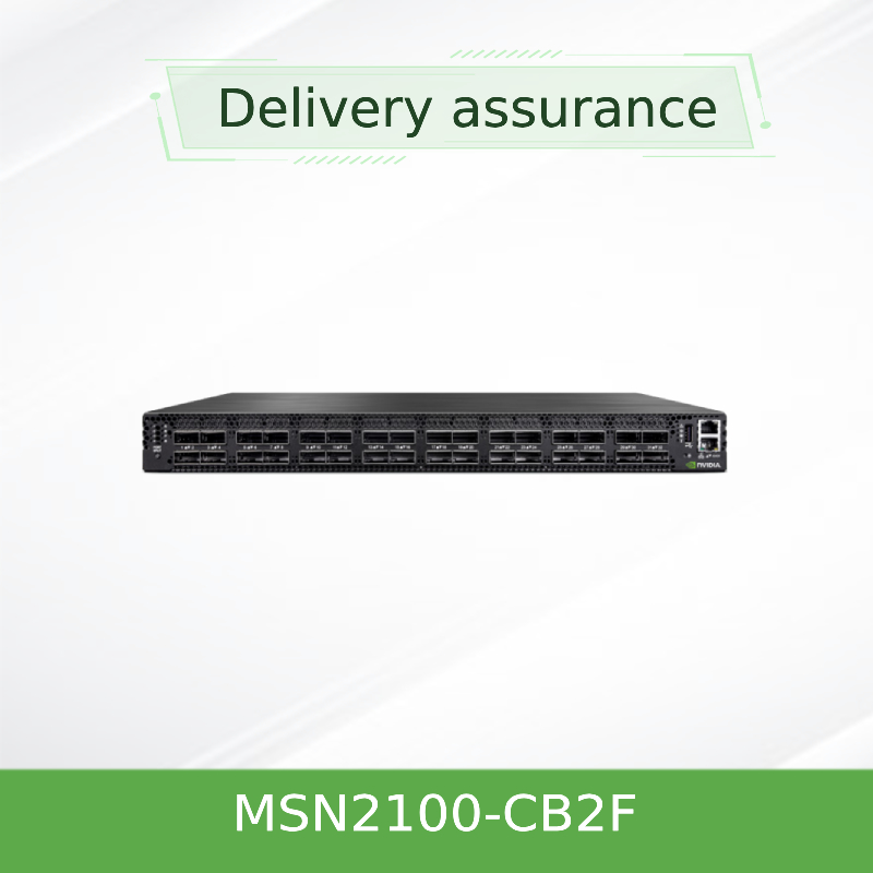 2 कोर शॉर्ट डेप्थ मेलानॉक्स SN2000 स्विच MSN2100-CB2F 100GbE 1U 16 QSFP28 पोर्ट्स 2 AC PSUs X86