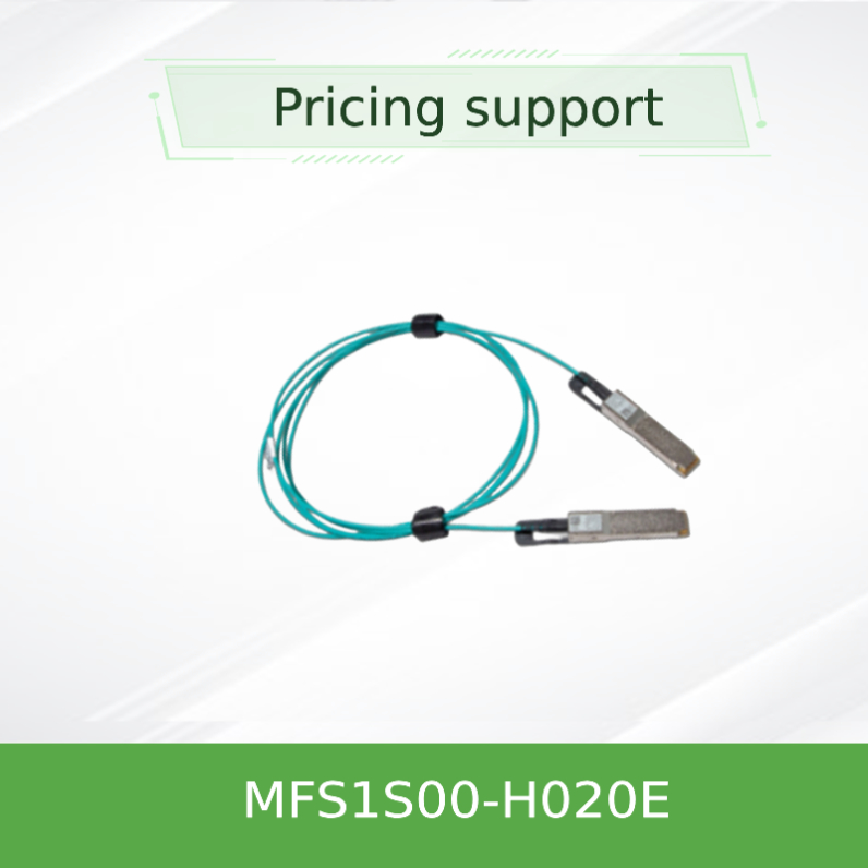 कम विलंबता Mellanox AOC केबल MFS1S00-H020E स्प्लिटर केबल ईथरनेट 200GbE से 2x100GbE 20m