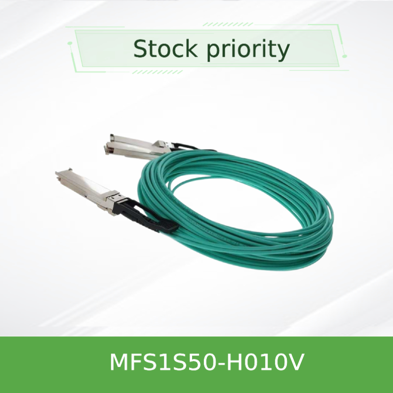 MFS1S50-H010V 200GbE से 2x100GbE सक्रिय फाइबर ऑप्टिक केबल InfiniBand केबल्स Mellanox AOC केबल