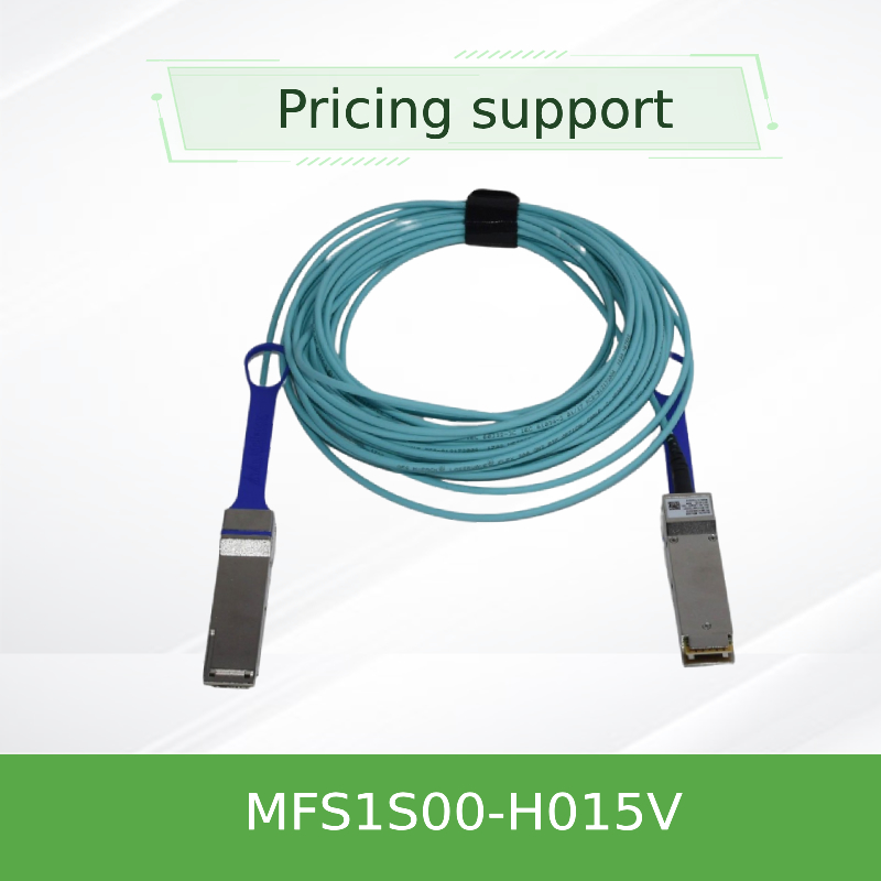 मेलानॉक्स AOC DAC केबल 200G 15m QSFP56 Aoc फाइबर केबल MFS1S00-H015V सक्रिय ऑप्टिकल केबल