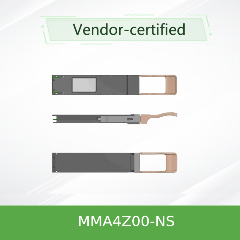 MMA4Z00-NS मेलानॉक्स ट्रांसीवर 800Gb/S ट्विन पोर्ट OSFP 2x400Gb/S मल्टीमोड SR8 50m