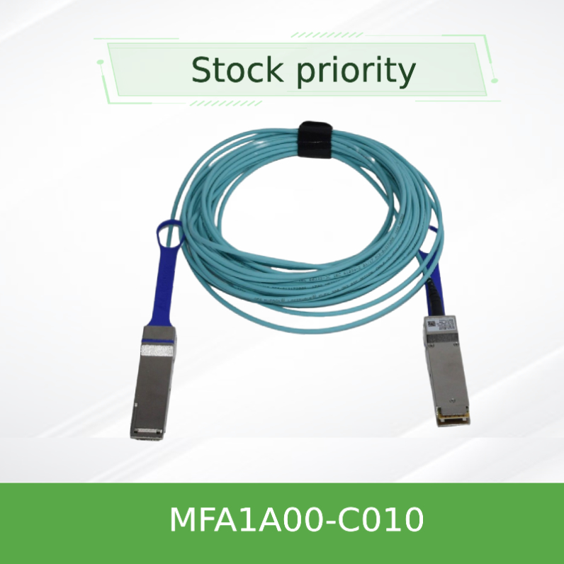 100GbE LSZH मेलानॉक्स QSFP28 सक्रिय ऑप्टिकल केबल AOC MFA1A00-C010 10m