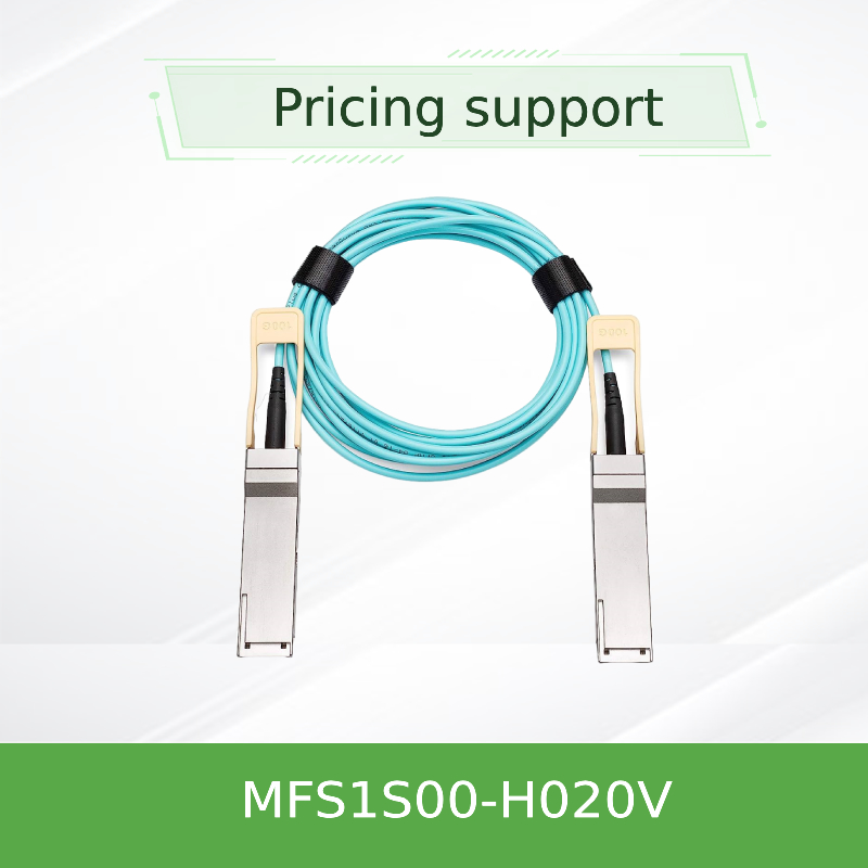 MFS1S00-H020V(980-9I45T-00H020) मेल्लानॉक्स एओसी केबल ईथरनेट 200GbE QSFP56 एक्टिव ऑप्टिकल केबल इन्फिनिबैंड केबल