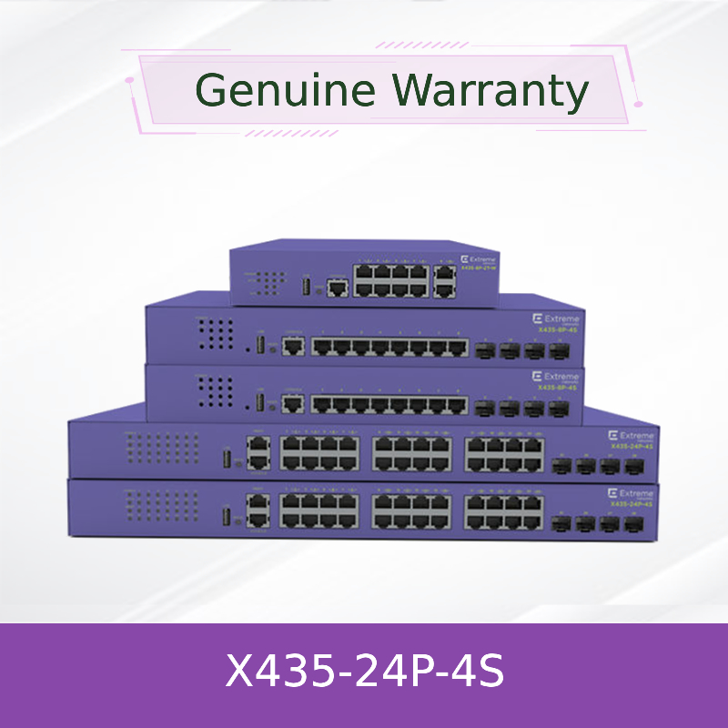 24P एक्सट्रीम नेटवर्क्स X435 AVB स्विच X435 4S 68Gbps 50.6Mpps नया और मूल