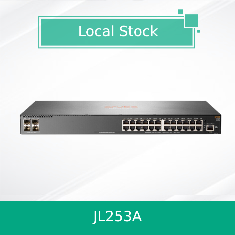 एचपीए आरयूबा नेटवर्किंग 2930f 24G 4SFP+ स्विच (JL253A) नया और मूल