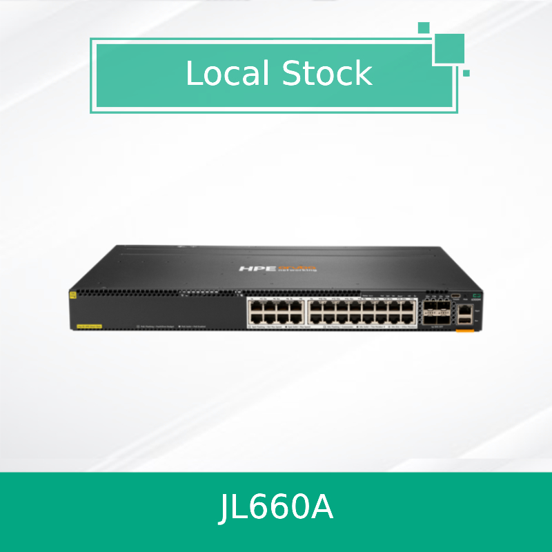Hpe Aruba नेटवर्किंग Cx 6300m 24 Hpe स्मार्ट रेट Poe और 4 SFP56 स्विच (JL660A)