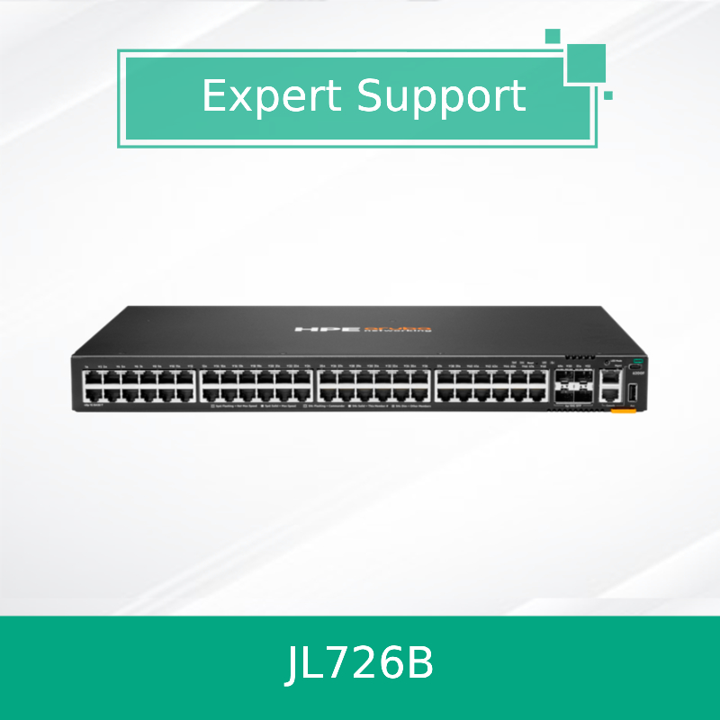 ब्रांड न्यू ओरिजिनल HPE अरूबा नेटवर्किंग CX 6200f 48G 4SFP+ स्विच (JL726B)