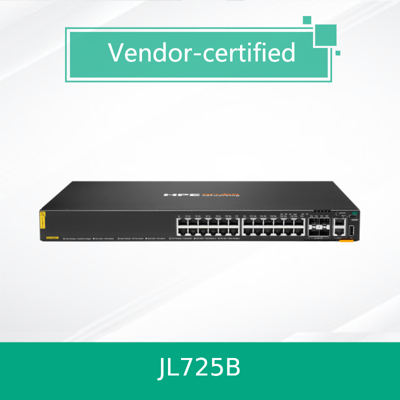 100% वास्तविक उत्पाद HPE Aruba नेटवर्किंग CX 6200F 24G क्लास-4 PoE 4SFP+ 370W स्विच (JL725B)