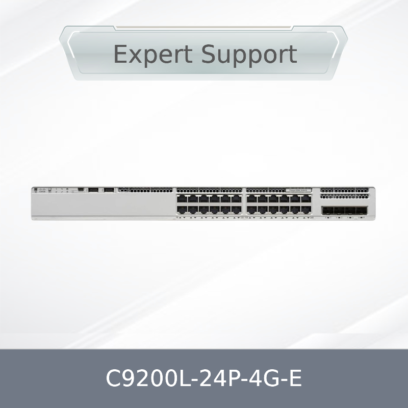 C9200L-24p-4G-E सिस्को उत्प्रेरक 24 पोर्ट पो लेयर3 प्रबंधित गीगाबिट ईथरनेट 4 एसएफपी पोर्ट स्टैकेबल नेटवर्क स्विच C9200L-24p-4G-E