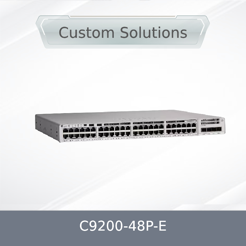 C9200-48p-E 48X 1g RJ45 Poe+पोर्ट नेटवर्क स्विच 48 पोर्ट Poe+नेटवर्क एसेंशियल X1 AC पावर सप्लाई के साथ